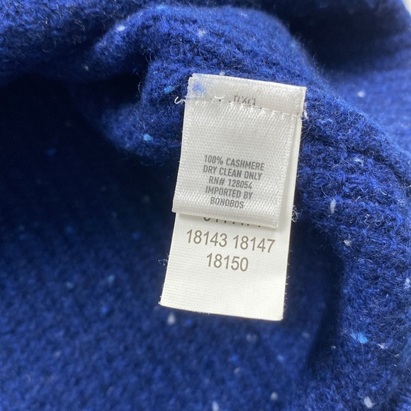 Bonobos Donegal Cashmere Speckled Waffle Stitch LS Crewneck Sweater (Dark Blue) - Picture 13 of 15